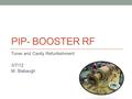 PIP- BOOSTER RF Tuner and Cavity Refurbishment 3/7/12 M. Slabaugh.