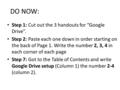DO NOW: Step 1: Cut out the 3 handouts for “Google Drive”. Step 2: Paste each one down in order starting on the back of Page 1. Write the number 2, 3,