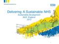 Www.sdu.nhs.uk Delivering A Sustainable NHS Sustainable Development NHS England 2012.