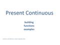 Present Continuous building functions examples учитель английского языка Тураева М.В.
