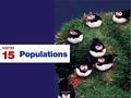 I. What is a Population? Individuals of a species that live in one place at one time. Individuals of a species that live in one place at one time. A.