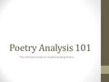 Poetry Analysis 101 The Ultimate Guide to Understanding Poetry.