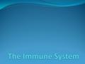 The Immune System It is a specialized form of connective tissue that consists of groups of cells, tissues and organs distributed throughout the body.Their.