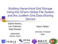 Building Hierarchical Grid Storage Using the GFarm Global File System and the JuxMem Grid Data-Sharing Service Gabriel Antoniu, Lo ï c Cudennec, Majd Ghareeb.