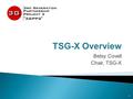 TSG-X Overview Betsy Covell Chair, TSG-X 1. Notice Contributors grant a free, irrevocable license to 3GPP2 and its Organization Partners to incorporate.