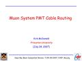 Daya Bay Muon Subsystem Review, 7/28-29/2007, IHEP, Beijing Muon System PMT Cable Routing Kirk McDonald Princeton University (July 28, 2007)