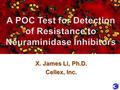 X. James Li, Ph.D. Cellex, Inc.. Topics  Homogeneous Biochemiluminescence Assays (HBA) and Its Use for Detection of Influenza Viral Neuraminidase (NA)