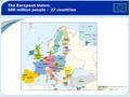 The European Union: 500 million people – 27 countries Member states of the European Union Candidate countries.
