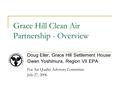 Grace Hill Clean Air Partnership - Overview Doug Eller, Grace Hill Settlement House Gwen Yoshimura, Region VII EPA For Air Quality Advisory Committee July.