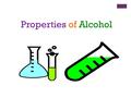 Properties of Alcohol. Introduction  Alcohol is any compound in which a hydroxyl functional group (-OH) is bound to a carbon atom.  There are three.