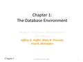 Chapter 1 Chapter 1: The Database Environment Modern Database Management 8 th Edition Jeffrey A. Hoffer, Mary B. Prescott, Fred R. McFadden © 2007 by Prentice.