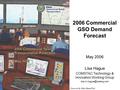 2006 Commercial GSO Demand Forecast May 2006 Lisa Hague COMSTAC Technology & Innovation Working Group Cover art by John Sloan/FAA.