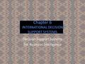 Chapter 6 INTERNATIONAL DECISION SUPPORT SYSTEMS Decision Support Systems For Business Intelligence.
