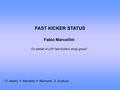 FAST KICKER STATUS Fabio Marcellini On behalf of LNF fast kickers study group* * D. Alesini, F. Marcellini P. Raimondi, S. Guiducci.