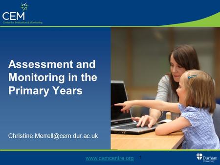 1 Assessment and Monitoring in the Primary Years