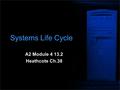 Systems Life Cycle A2 Module 4 13.2 Heathcote Ch.38.