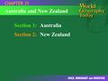 Section 1:Australia Section 2:New Zealand CHAPTER 31 Australia and New Zealand.