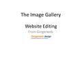 Website Editing From Gingerweb The Image Gallery.