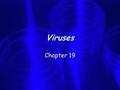 Viruses Chapter 19. Viruses Non-living, cannot reproduce without a hostNon-living, cannot reproduce without a host Contain either DNA or RNA (retrovirus)
