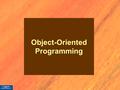 Object-Oriented Programming. An object is anything that can be represented by data in a computer’s memory and manipulated by a computer program.