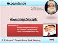 Accounting Concepts Accountancy T. S. Grewal's Double Entry Book Keeping Presentation By : Vinod Kumar (PGT Commerce) The Lawrence School Sanawar E-mail.
