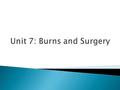  A severe burn is perhaps one of the most painful injuries a human being can receive.  The amount of trauma suffered by patients with burns is dependent.