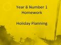 For this homework you are being asked to plan a holiday. You will be given a fixed amount of money. Using the resources available, you will then need.