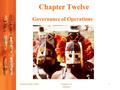 Chapter 12 Daniels Prentice Hall, 2002 1 Chapter Twelve Governance of Operations.