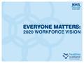 Everyone Matters? Why do we need a 2020 Workforce Vision? Why communicate with & involve staff? 10,000 voices…..and counting.