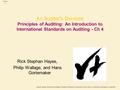 [Hayes, Dassen, Schilder and Wallage, Principles of Auditing An Introduction to ISAs, edition 2.1] © Pearson Education Limited 2007 Slide 4.1 An Auditor’s.