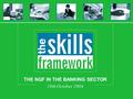 THE NQF IN THE BANKING SECTOR 19th October 2004. Δ Module 1: The NQF in the context of FAIS Δ Module 2: The purpose and value of skills programmes Δ Module.