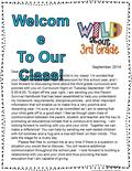 September 2014 Dear Parents, It is a pleasure to have your child in my class! I’m excited that your child will be a student in my classroom for this school.
