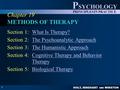 HOLT, RINEHART AND WINSTON P SYCHOLOGY PRINCIPLES IN PRACTICE 1 Chapter 19 METHODS OF THERAPY Section 1:What Is Therapy?What Is Therapy? Section 2:The.