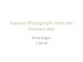 Famous Photographs from the Vietnam War Emily Dugan 1-18-14.