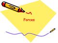ForcesForces. What is a force? A force is a push or a pull. Like velocity and acceleration, a force is described by it’s strength and by the direction.