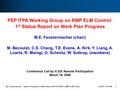 M.E. Fenstermacher - Status of Progress on Work Plan in PEP ITPA WG on RMP ELM Control 12/5/07 11:15 PM 1 PEP ITPA Working Group on RMP ELM Control: 1.