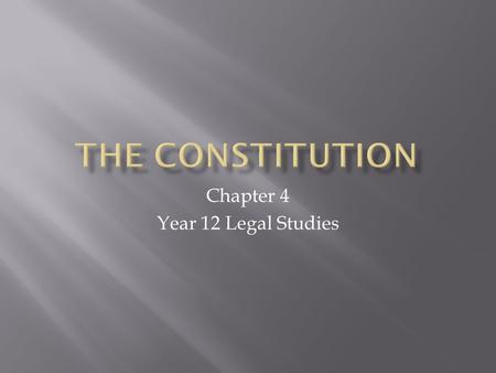Chapter 4 Year 12 Legal Studies.  Single entities coming together to form one single entity  1800’s British colonies  Each colony makes laws on its.