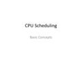 CPU Scheduling Basic Concepts. Chapter 5: CPU Scheduling Basic Concepts Scheduling Criteria Scheduling Algorithms Thread Scheduling Multiple-Processor.