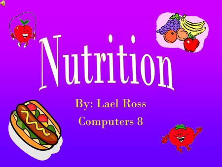 By: Lael Ross Computers 8 Carbohydrates Fuel that your body uses for energy Carbohydrate: one of several substances such as sugar or starch Complex -bread,