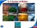 End Show Slide 1 of 33 Copyright Pearson Prentice Hall 3–3 Cycles of Matter.