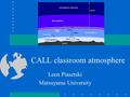 CALL classroom atmosphere Leon Piasetski Matsuyama University.