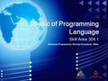 Basic of Programming Language Skill Area 304.1. Computer System Computer Program Programming Language Programmer Translators.