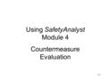9-1 Using SafetyAnalyst Module 4 Countermeasure Evaluation.