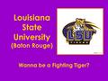 Louisiana State University (Baton Rouge) Wanna be a Fighting Tiger?
