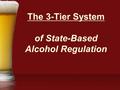 The 3-Tier System of State-Based Alcohol Regulation.
