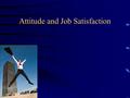 Attitude and Job Satisfaction. Attitude A state of mind or feeling with regard to some matter Attitude - a psychological tendency expressed by evaluating.
