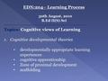 EDN:204– Learning Process 30th August, 2010 B.Ed II(S) Sci ------------------------------------------------------------- Topics: Cognitive views of Learning.