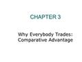 CHAPTER 3 Why Everybody Trades: Comparative Advantage.