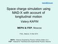 Space charge simulation using MAD-X with account of longitudinal motion Valery KAPIN MEPhI & ITEP, Moscow FNAL, Batavia, 31-Mar-2010 MEPhI.