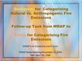 Guidance for Categorizing Natural vs. Anthropogenic Fire Emissions Follow-up Task from WRAP to Policy for Categorizing Fire Emissions WRAP Fire Emissions.